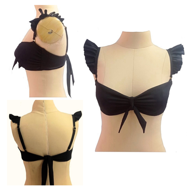 Butt'rfly Bandeau Ruffle Sleeve Bathing Suit Top